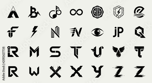Modern Alphabet Logos and Symbols Collection - Creative Design Elements
