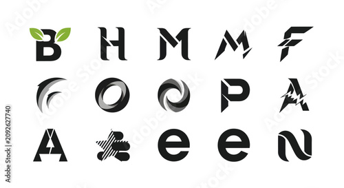 Modern Alphabet Logos and Symbols Collection, Diverse Letter Designs