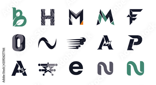 Modern Alphabet Logo Designs - Collection of Unique Letter Icons