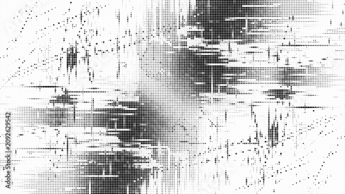 Photos Halftone pattern with black and white dots and lines composition