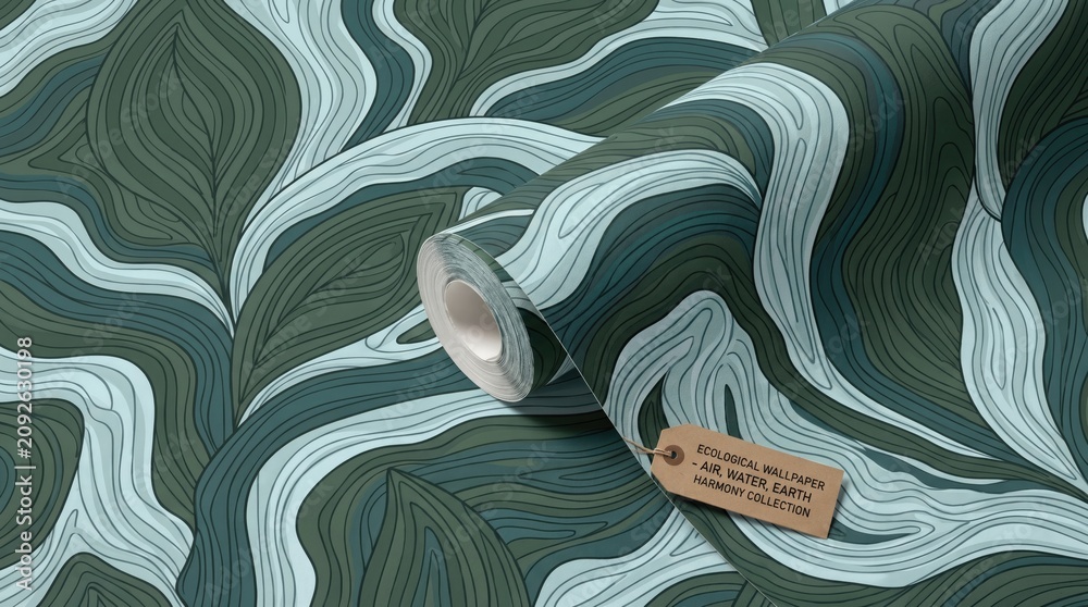 World Cleanup Day Abstract background 2026 Abstract black and white wave pattern with green accents and vintage label