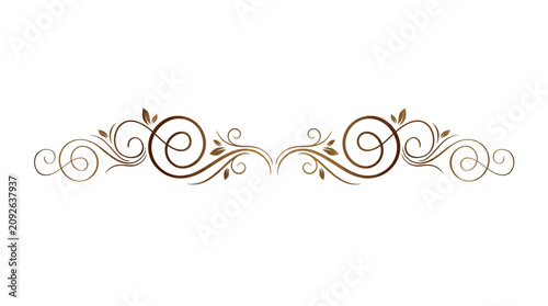 An elegant golden floral border design with swirling patterns and leaves.