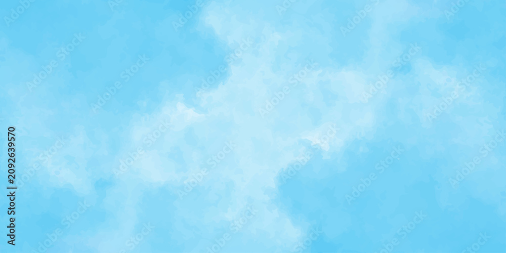 Obraz premium Light blue abstract watercolor background with soft white cloudy textures for design backdrops wallpapers and banners. A gentle watercolor wash with subtle cloud and mist effects