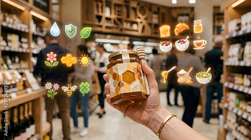Honey, food, healthy, sweet, natural, product, jar, supermarket, shopping