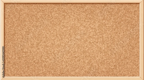Quadro su tela Cork Board Isolated on White Background