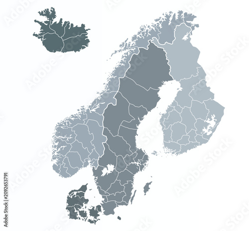 Map of Scandinavian countries