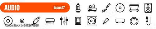 Photos Analog Audio and Vinyl Record Equipment Icons
