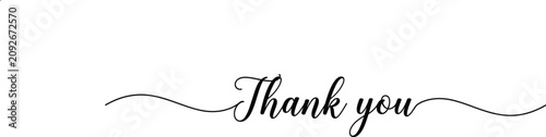 Konstfotografi Elegant thank you message with calligraphic font