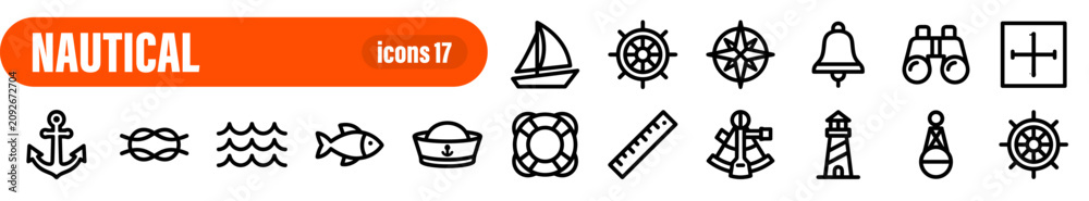 Fototapeta premium Nautical Icon Set