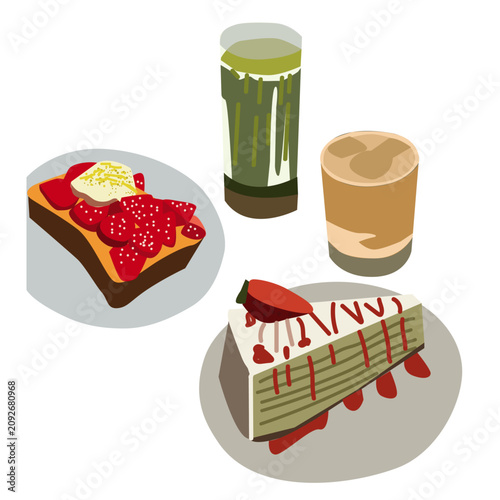 Photos postre y cafe