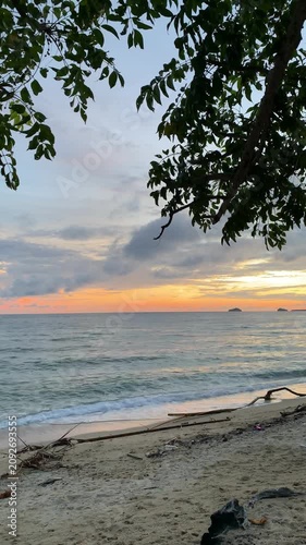 sunset on the beach
