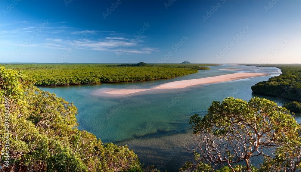 Obraz premium Dampier Creek Looking South East Over Mangroves Towards Roebuck Bay