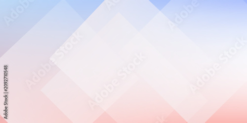 Pastel pink and blue blur backdrop with transparent shapes square. Light gradient vector banner. Background abstract purple sky. Soft blurred light bg. Pastel gradation water cover design