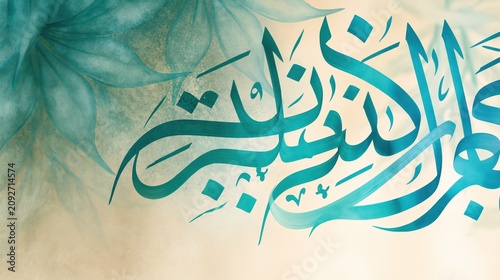 Explore Arabic Calligraphy Art With Intricate Design in Vibrant Colors