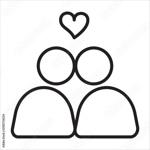 Society , community teamwork symbol. icon outline vector
