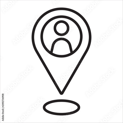 Society , community teamwork symbol. icon outline vector