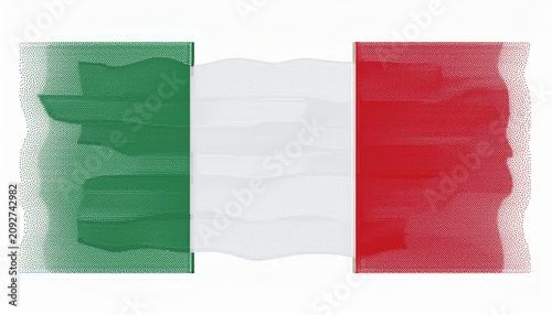Italian Flag Isolated On White