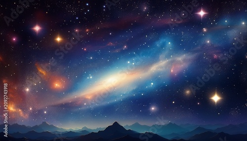 Stars And Galaxy Outer Space Sky Night Universe Background