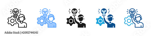 Foto Initiative web icon with multiple style collection