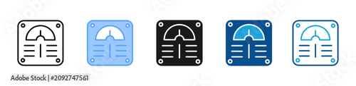 Fotografie Normal Weight web icon with multiple style collection