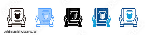 Fotografie Folklore web icon with multiple style collection