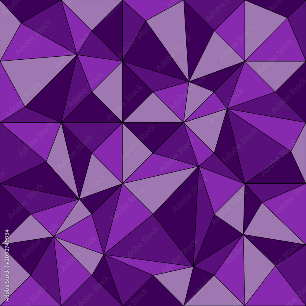Obraz premium Elegant deep purple polygonal mosaic tile vector illustration for background.