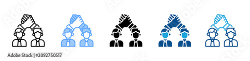 Foto Partnership web icon with multiple style collection