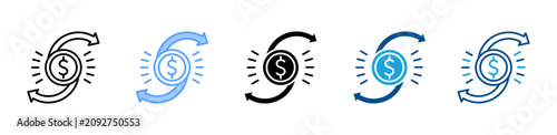 Fotografía Exchange web icon with multiple style collection