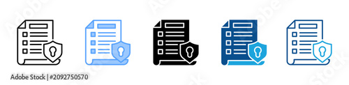 Foto Policy web icon with multiple style collection