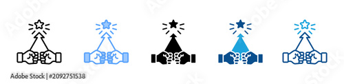 Fotografía Competitiveness web icon with multiple style collection