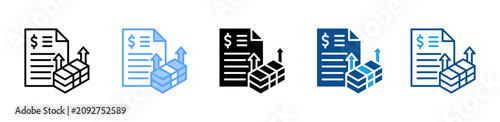 Foto Tax Expense web icon with multiple style collection