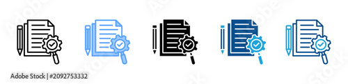 Fotografie Corrective Action web icon with multiple style collection