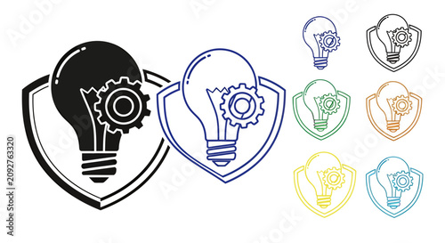 Multiple colored lightbulb icons representing creativity and ideas.
