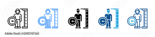 Photography Body Mass Index web icon with multiple style collection