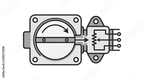 Canvastavla Dynamic Rotary Sensor with Potentiometer and Circuit Board Connection Illustrate