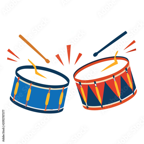 Football Drum Vector Illustration