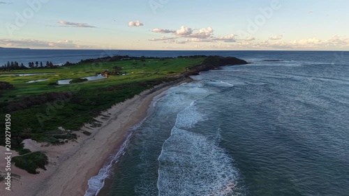 Beautiful aerial view of Long Reef Beach, Sydney, Australia.