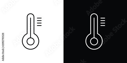 Foto Temperature icon vector graphics set