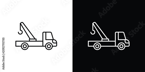 Foto Tow truck icon vector graphics set