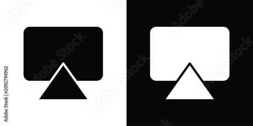 Quadro su tela Airplay icon vector logos set