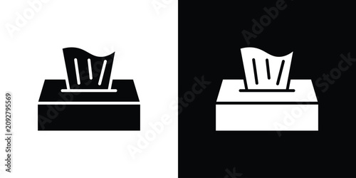 Konstfotografi Box tissue icon vector logos set