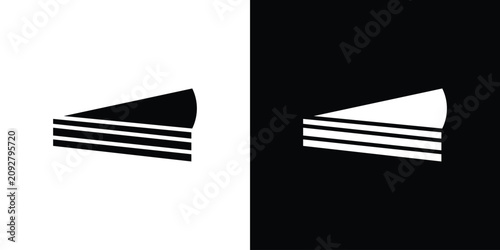 Tableau sur toile Cake-slice icon vector logos set