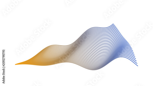 Cuadro en lienzo Dynamic Gradient Waveform Graphic Design Element