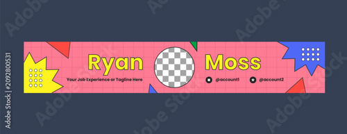 Personal Branding Social Media Channel Art Header or Banner Template