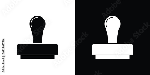 Bild auf Leinwand Stamp icon simple logo set