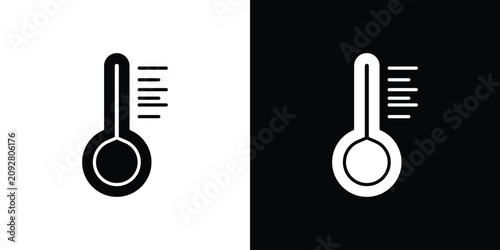 Fényképezés Temperature icon simple logo set
