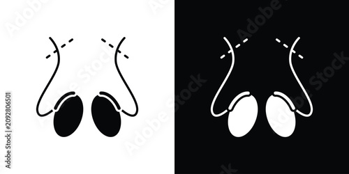 Картината върху платно Vasectomy icon simple logo set