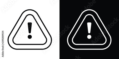 Tableau sur toile attention sign icon