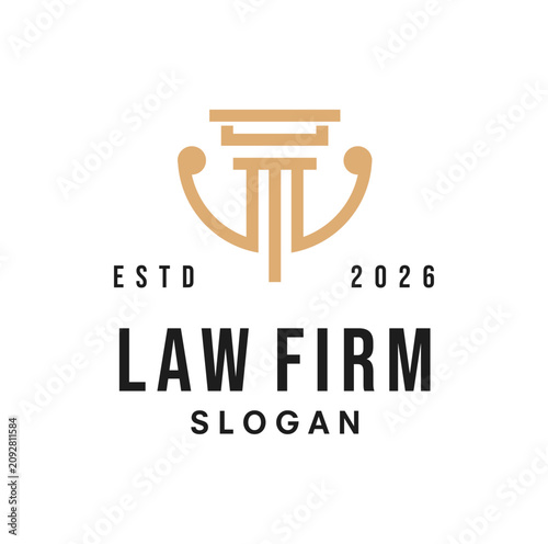Law Firm Logo Design template Illustration Vector
