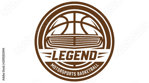 Legend Motorsports Basketball Emblem or Logo Design